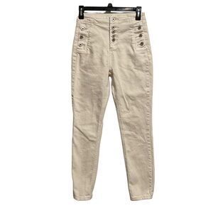 Chelsea & Violet High Rise Skinny Jeans Ivory‎